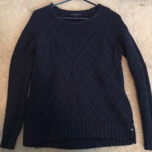 Blue knit sweater